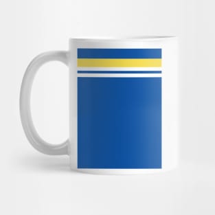 Leeds Retro 1982 Blue White Yellow Bars Mug